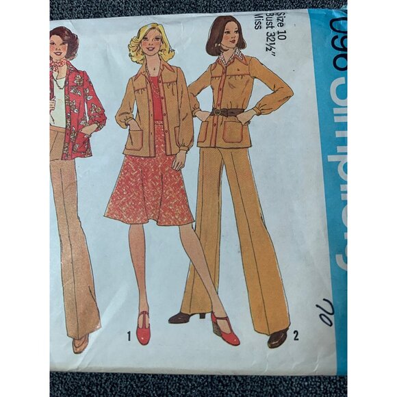 Simplicity Misses Shirt Jacket Pants Sewing Pattern sz 10 7096 - uncut - Picture 3 of 11